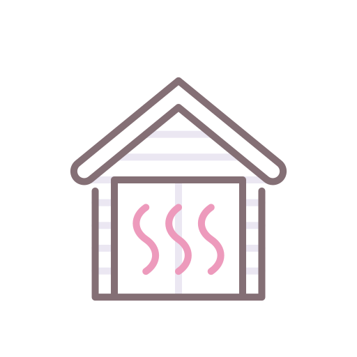 sauna Flaticons Lineal Color icon