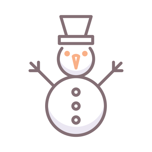 Snowman Flaticons Lineal Color icon