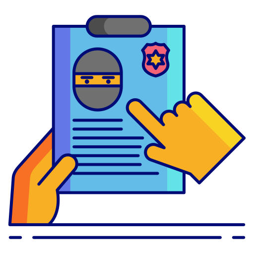 Criminal report Flaticons Lineal Color icon