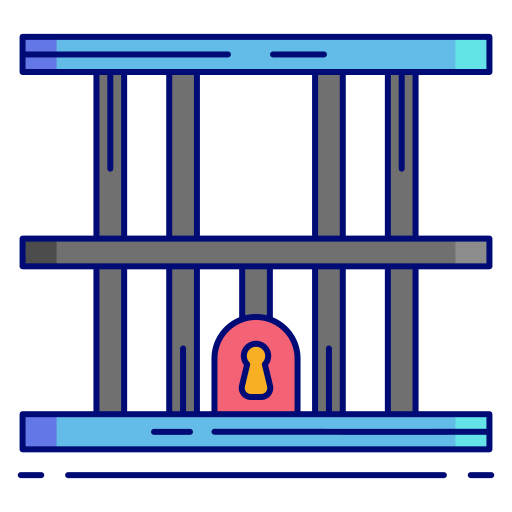 cárcel Flaticons Lineal Color icono