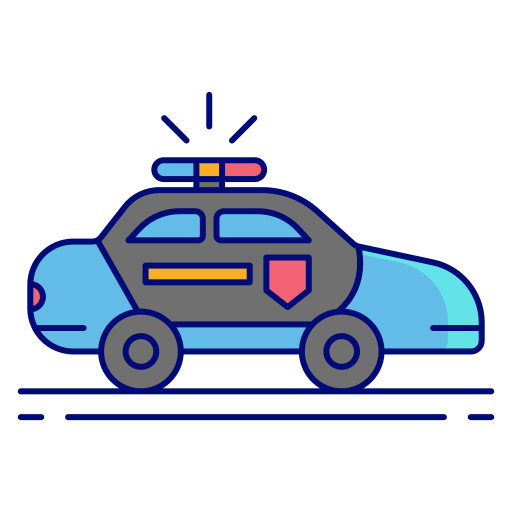polizia stradale Flaticons Lineal Color icona