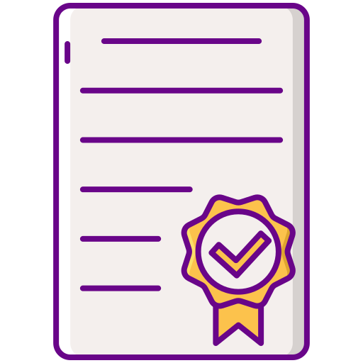 Certification Flaticons Lineal Color icon