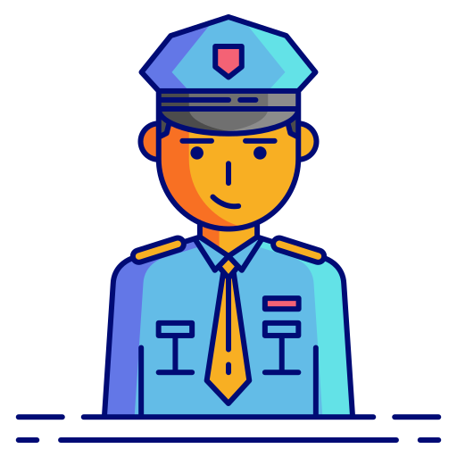 policía Flaticons Lineal Color icono