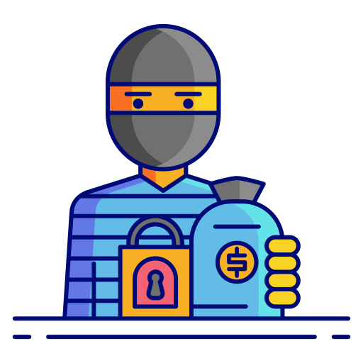 Robber Flaticons Lineal Color icon
