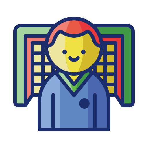 Goalkeeper Flaticons Lineal Color icon
