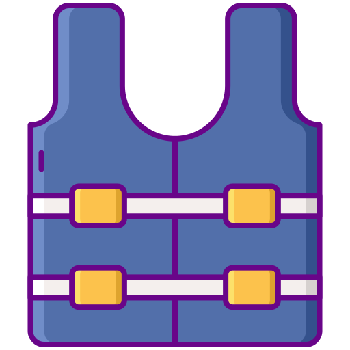 Спасательный жилет Flaticons Lineal Color иконка
