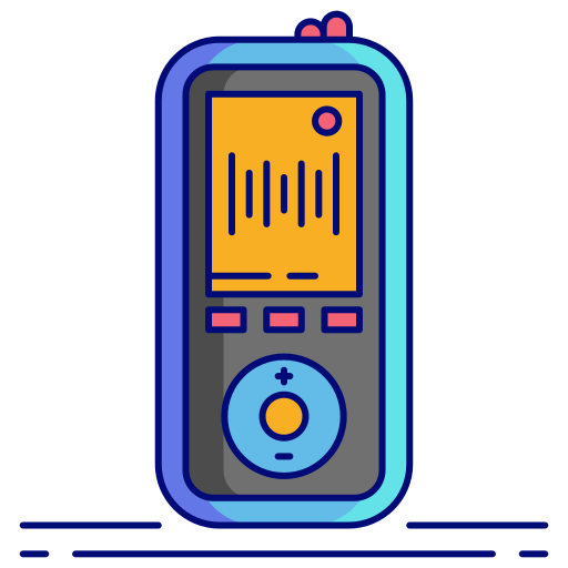 grabadora de voz Flaticons Lineal Color icono