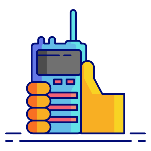 walkie talkie Flaticons Lineal Color icon