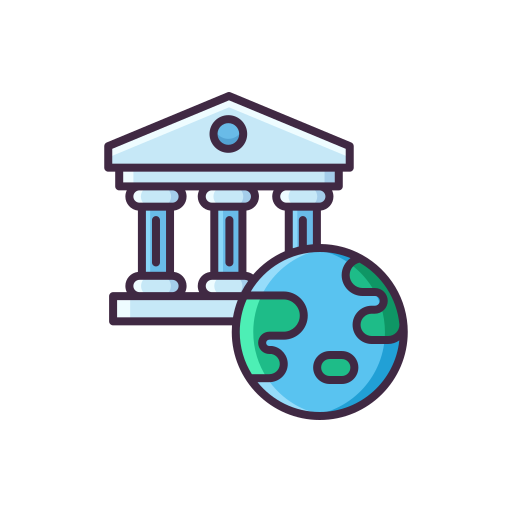 Global banking Flaticons Lineal Color icon