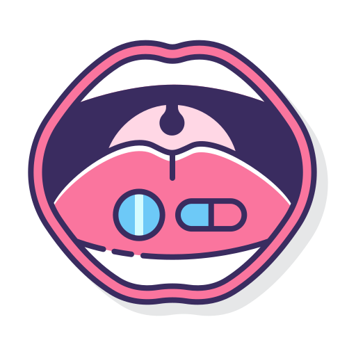 sublingual Flaticons Lineal Color icon