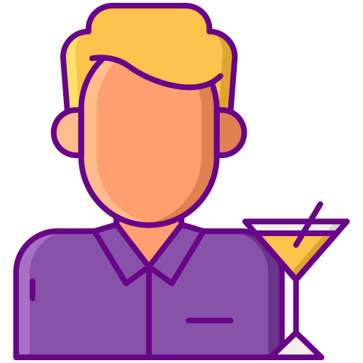 barman Flaticons Lineal Color ikona