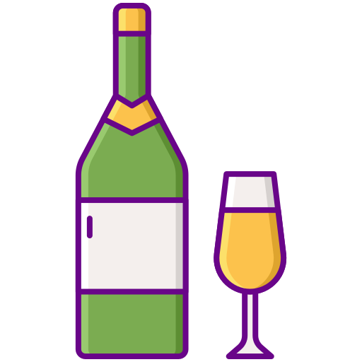 szampan Flaticons Lineal Color ikona