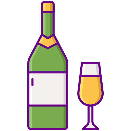 champagne Flaticons Lineal Color icona