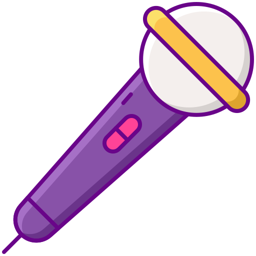 Microphone Flaticons Lineal Color icon