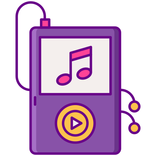 mp3 speler Flaticons Lineal Color icoon