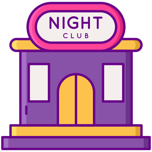 Ночной клуб Flaticons Lineal Color иконка