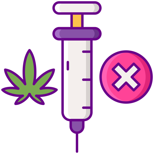 geen drugs Flaticons Lineal Color icoon