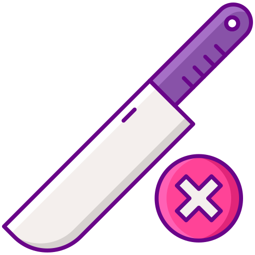 nessun coltello Flaticons Lineal Color icona
