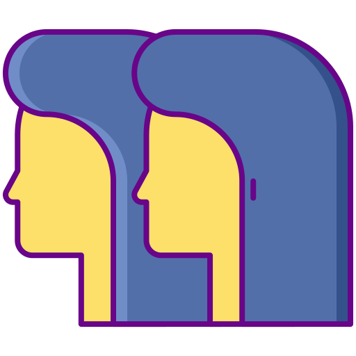 bliźnięta Flaticons Lineal Color ikona
