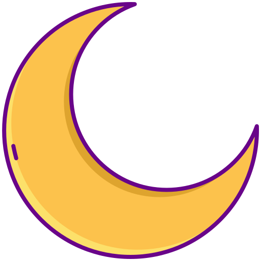 księżyc Flaticons Lineal Color ikona