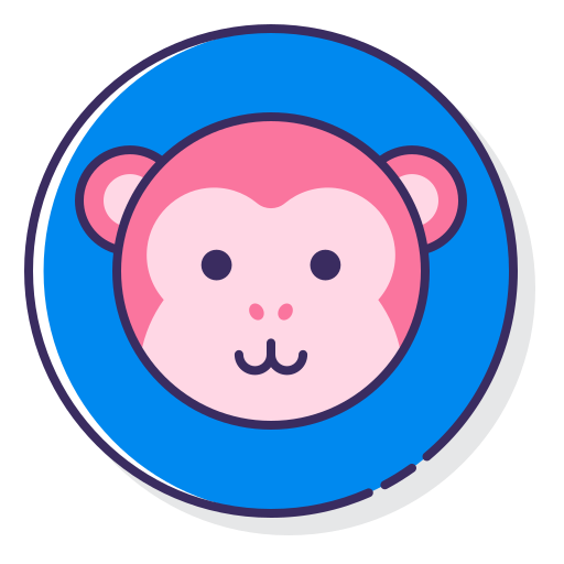 małpa Flaticons Lineal Color ikona