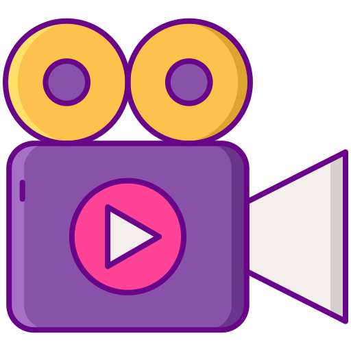 video Flaticons Lineal Color icon