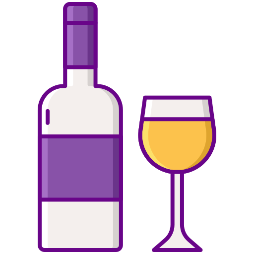 White wine Flaticons Lineal Color icon