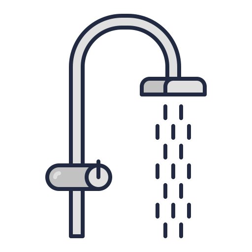 シャワー Flaticons Lineal Color icon