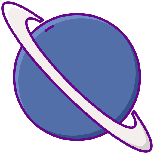 Уран Flaticons Lineal Color иконка