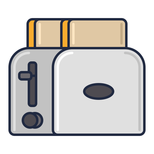 toaster Flaticons Lineal Color icon