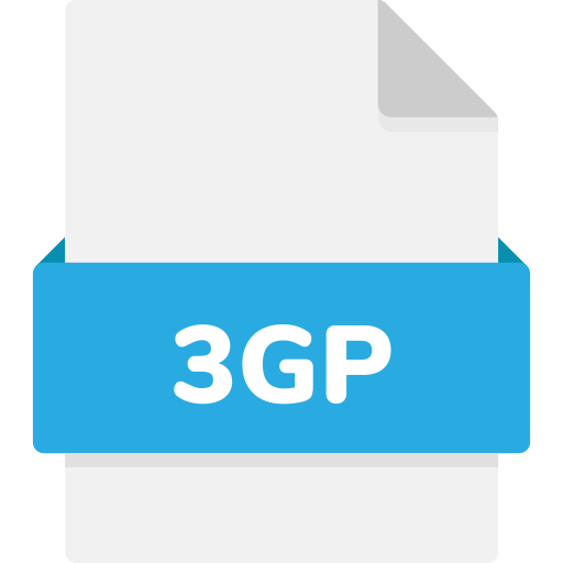 archivo 3gp Generic Flat icono