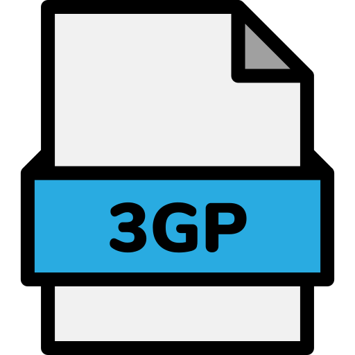 3gp file Generic Outline Color icon