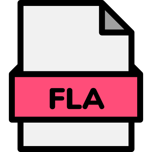 archivo fla Generic Outline Color icono