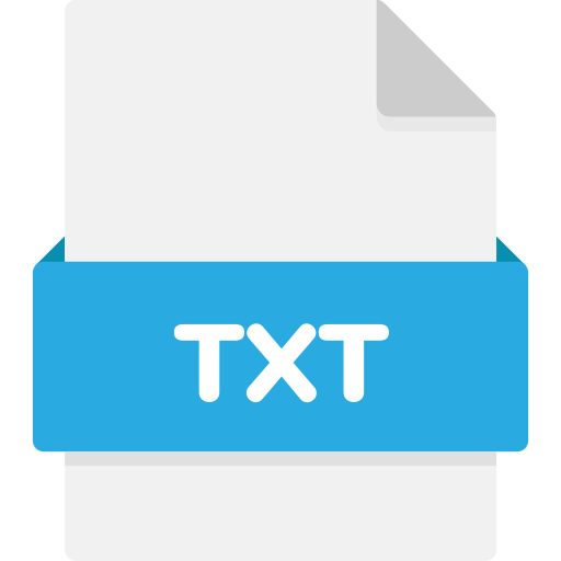 archivo txt Generic Flat icono