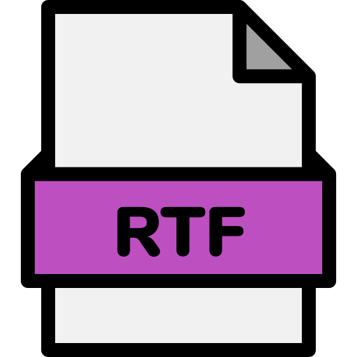 file rtf Generic Outline Color icona