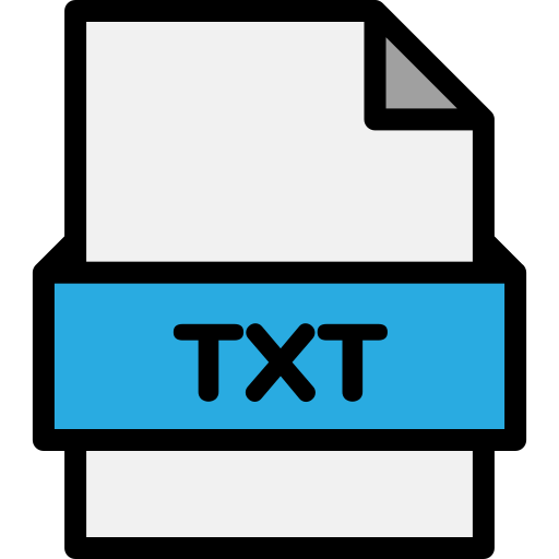 archivo txt Generic Outline Color icono