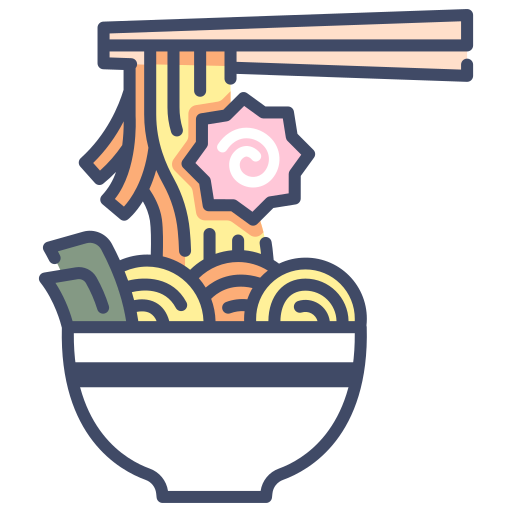 ramen MaxIcons Lineal color icoon