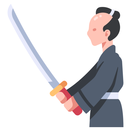 samurai MaxIcons Flat icono