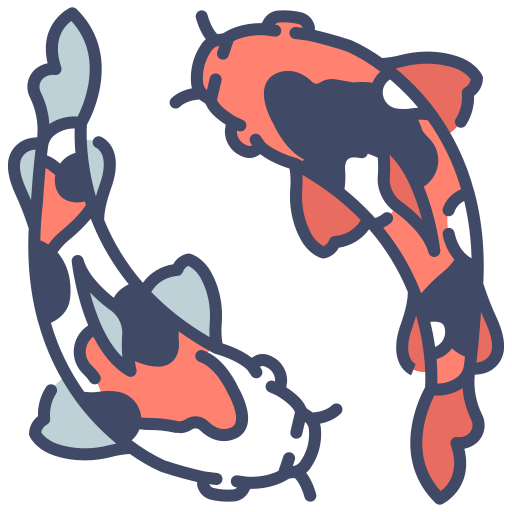 Carp fish MaxIcons Lineal color icon