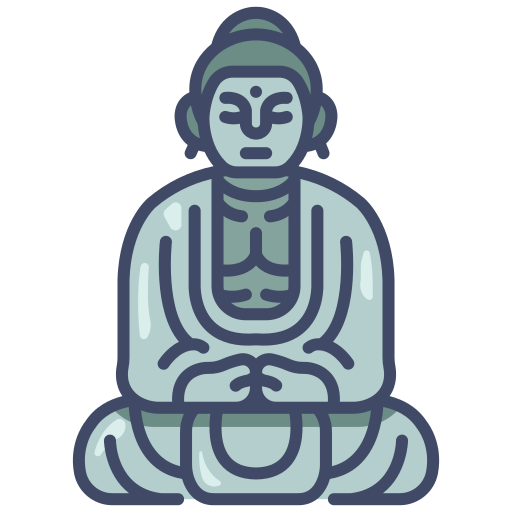 großer buddha MaxIcons Lineal color icon