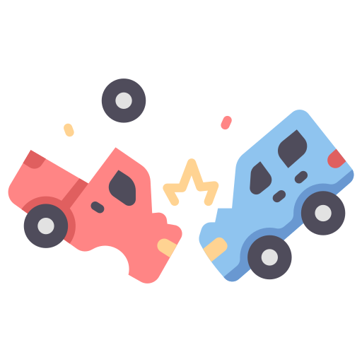 accidente automovilístico MaxIcons Flat icono