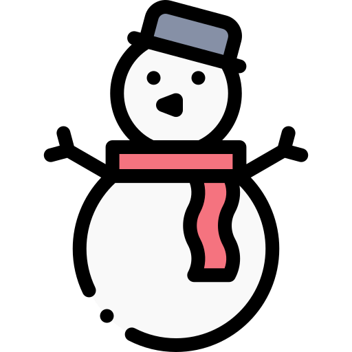 눈사람 Detailed Rounded Lineal color icon