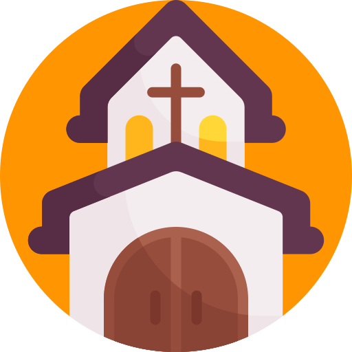 iglesia Detailed Flat Circular Flat icono