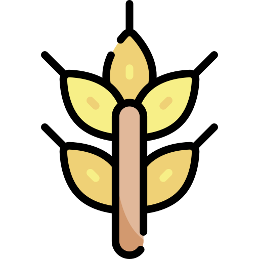 Растение пшеницы Kawaii Lineal color иконка