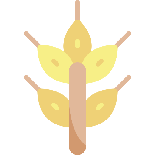planta de trigo Kawaii Flat icono