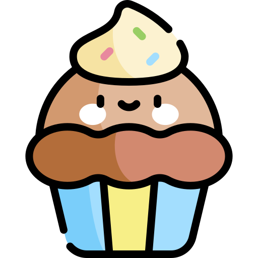 cupcake Kawaii Lineal color icon