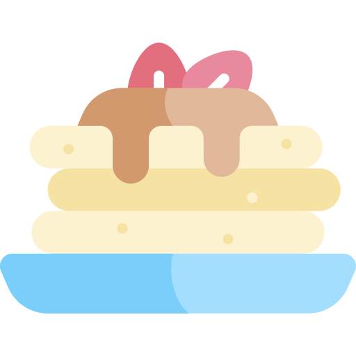 Pancakes Kawaii Flat icon