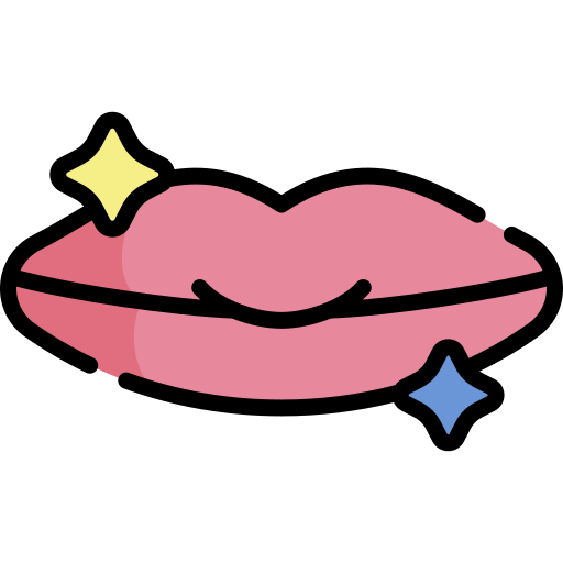 Lips Kawaii Lineal color icon
