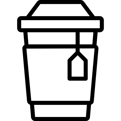 taza de té Basic Miscellany Lineal icono