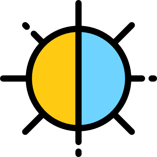 helderheid Detailed Rounded Lineal color icoon